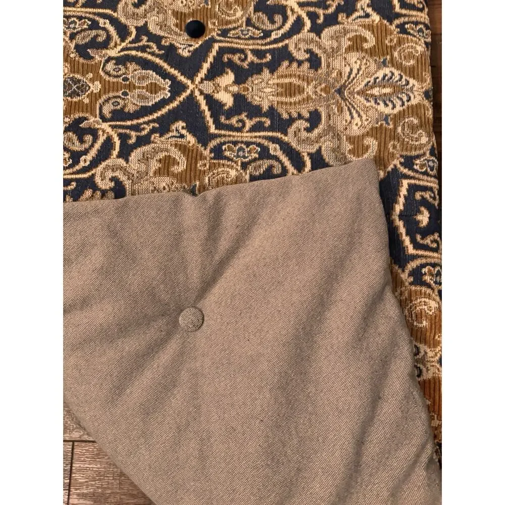 Eastern Accents Arthur Ochre Bed Scarf for KING Bed Blue Gold